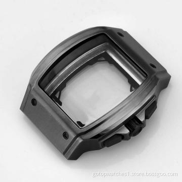SQUARE MEN'S WATCH CASE IN BRUSHED METAL